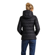 Blauer Doudoune matelassée noire en polyamide pour femme, avec capuche, conçue pour allier chaleur et style