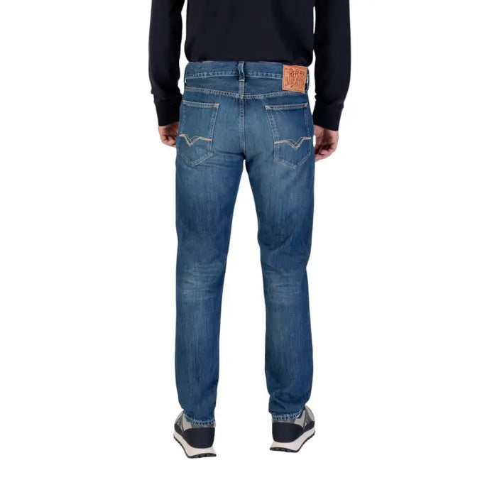 Blue denim jeans displayed as part of the Blue Denim Jeans product collection