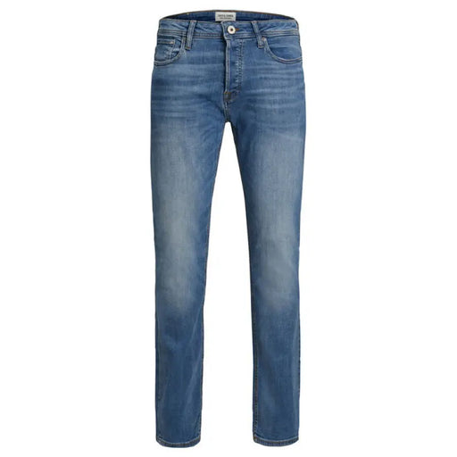 Jack & Jones Blue Men’s Jeans with Worn Out Effect in stylish blue denim fabric
