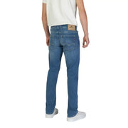 Replay Men’s Blue Jeans featuring a zip and button closure in classic blue denim