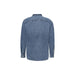 Men Blue Denim Long Sleeved Shirt displayed for stylish men’s casual wear