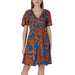 Blue and orange floral print dress from B.young Women’s Viscose Shorts collection