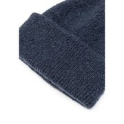 Dark gray knit beanie with ribbed cuff and subtle glittery texture for fall and winter women’s accessories