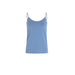 Blue spaghetti strap tank top displayed in a product titled Black Spaghetti Strap Tank Top