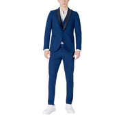 Elegant Blue Three-Piece Suit from Mulish for Men, ideal for Spring and Summer occasions