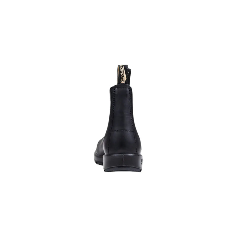 Bottines Blundstone pour homme en cuir noir, style Chelsea, avec semelle en caoutchouc robuste.