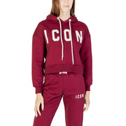 Maroon Bordeaux hooded women sweatshirt with white drawstrings