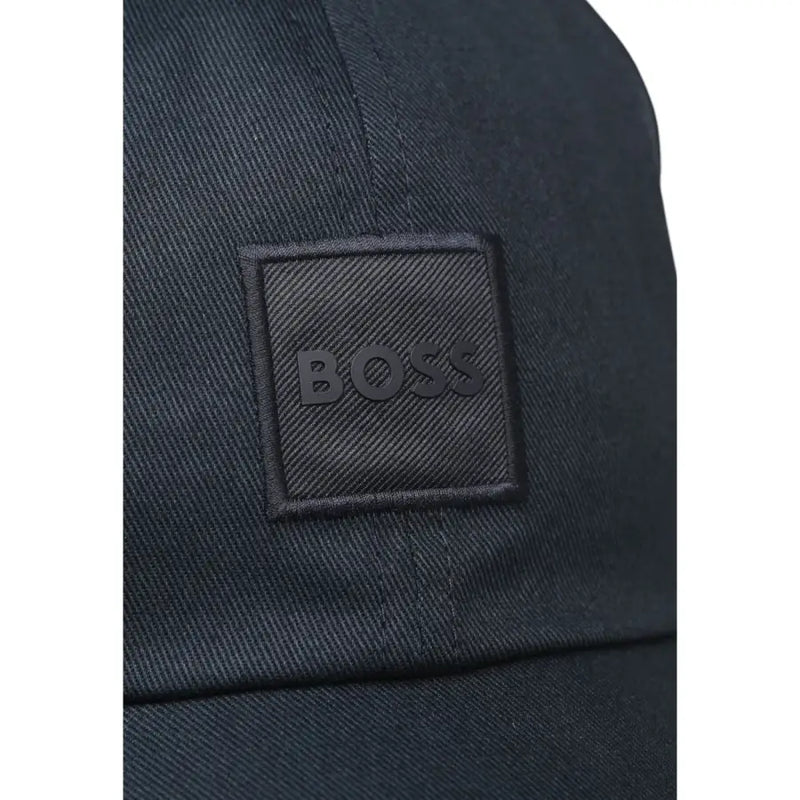 Black hugo boss baseball cap with embroidered logo.