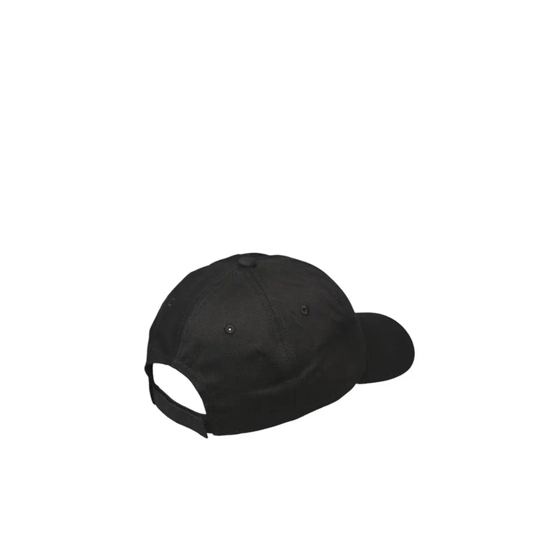 Casquette de baseball noire à calotte structurée et sangle réglable, 100 % coton, idéale pour le printemps et l'été.