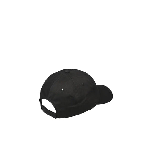 Casquette de baseball noire à calotte structurée et sangle réglable, 100 % coton, idéale pour le printemps et l'été.