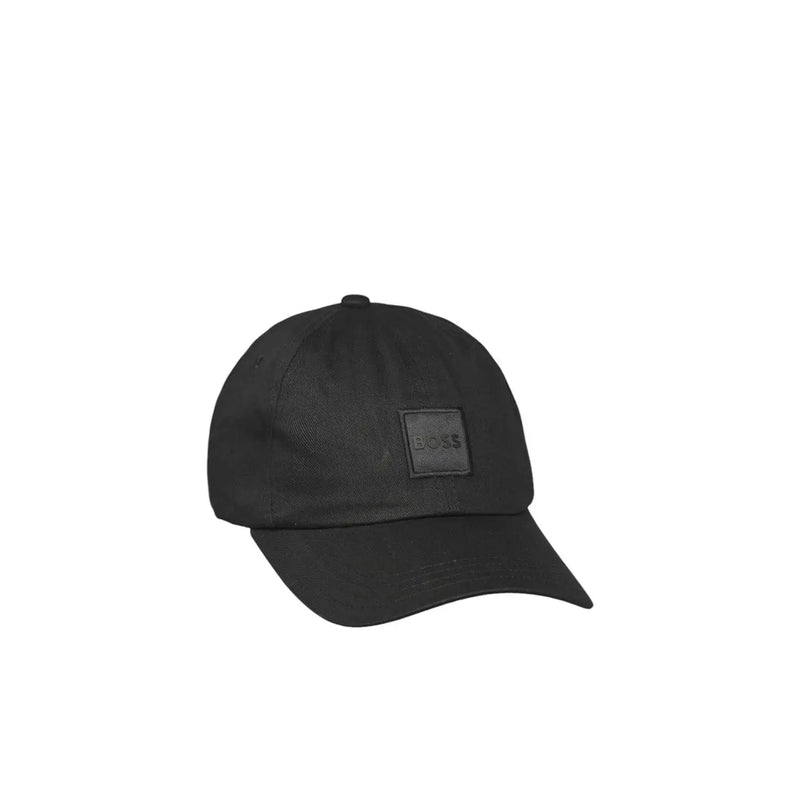 Noir Hugo Casquette de baseball Boss avec écusson logo carré mat, 100 % coton, accessoire printemps-été