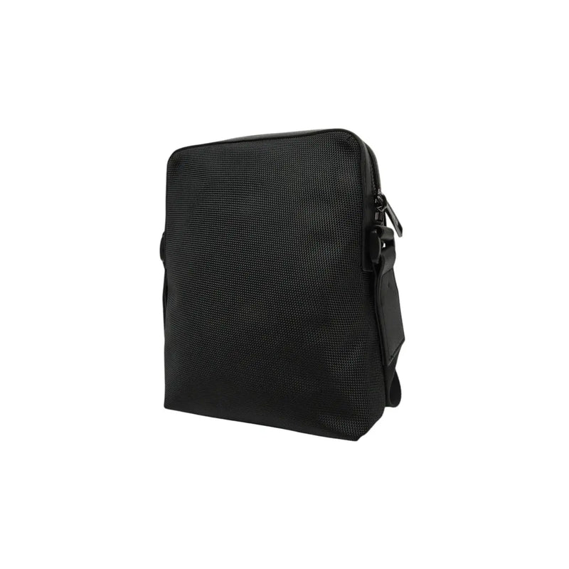 Sac bandoulière Boss Men en polyester noir texturé, fermeture éclair et bandoulière réglable L16 x H20 cm