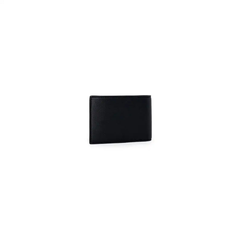Black leather bi-fold wallet from Boss Men Fall Winter collection displayed on a white background