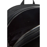 Sac à dos Black Boss pour homme, extérieur en polyester texturé et finitions en cuir noir lisse, dimensions : 30 x 40 x 14 cm