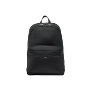 Sac à dos Boss pour homme en polyester noir 30x40x14 cm, doté d'un sac à dos en nylon texturé noir au design minimaliste et au logo discret.