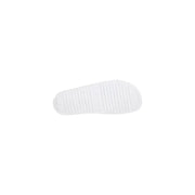 Semelle en caoutchouc blanc avec motif côtelé texturé pour une meilleure adhérence, pantoufles homme Boss, logo blanc imprimé, PVC printemps-été
