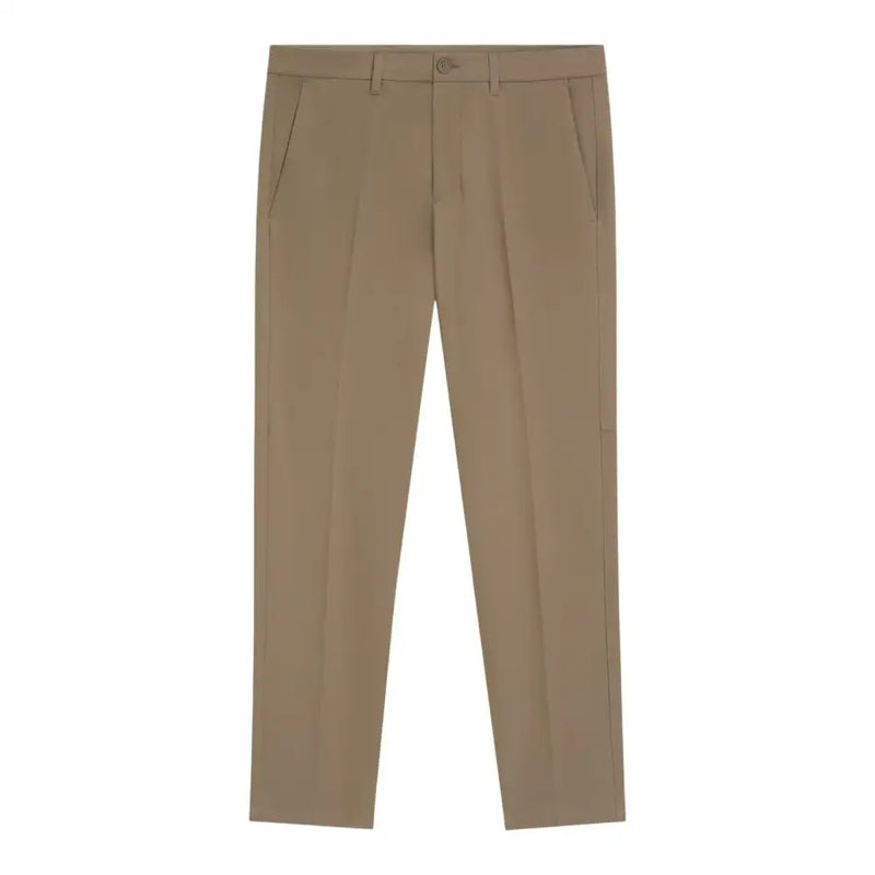 Boss men trousers beige chino trousers with sleek tailored fit and subtle pleats down the front