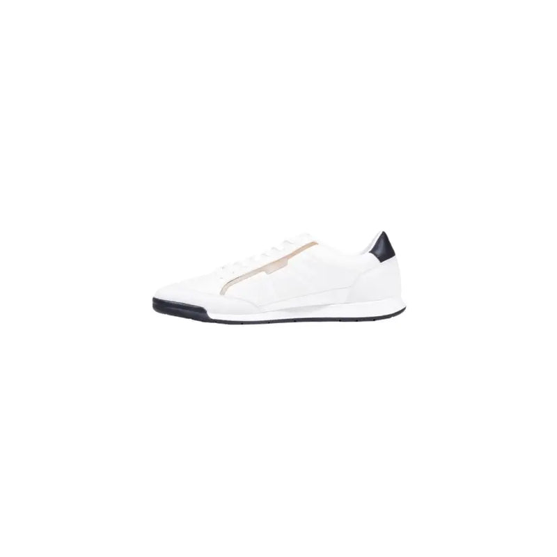 White puma slip-on sneaker with black accents and silver logo.