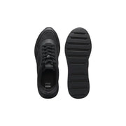 Baskets de running noires pour homme Boss, avec tige en mesh et semelle en caoutchouc pour un confort durable en polyuréthane