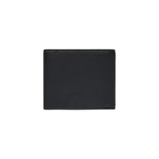 Boss mens black polyurethane wallet 12x9cm featuring black leather with neat stitching along the edges