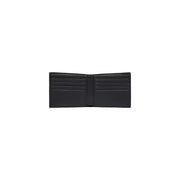 Boss mens black polyurethane wallet with multiple card slots and minimalist design measuring 12x9cm