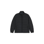 Doudoune Boss Oden2 pour homme, noire, matelassée et à col montant, vue de face