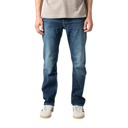 Jean slim Ogden pour homme de Boss, en denim brut, coupe droite et délavage subtil, vue de face