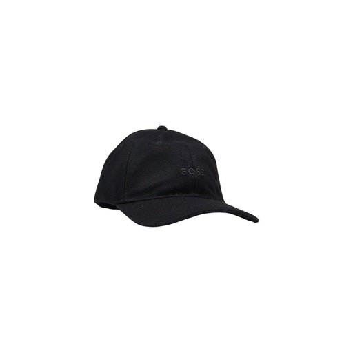 Casquette Boss en laine noire pour homme, avec logo Boss discrètement brodé, vue de face