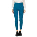 Bright teal high-waisted skinny pants from Hanny Deep Women Trousers collection