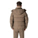 Brown hooded puffer jacket displayed in product offering Brown Puffer Jacket