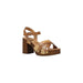 Brown leather platform sandal displayed in the product named Brown Leather Platform Sandal