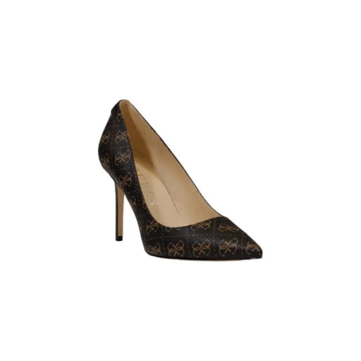 Brown patterned stiletto heel from Guess Women Pumps Shoes for elegant footwear style