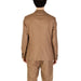 Brown suit in Hamakiho Men Blazer for Fall Winter, made of beige polyester