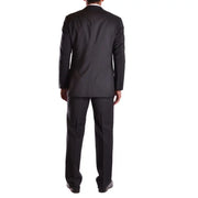Costume Burberry noir pour homme, en laine mohair à fines rayures, coupe élégante et structurée, taille IT