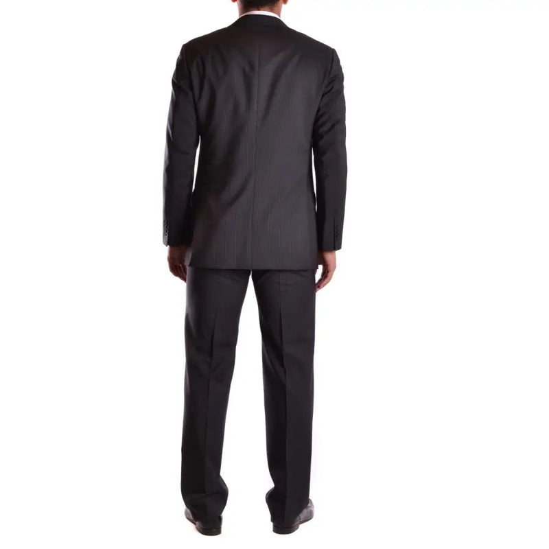 Costume Burberry noir pour homme, en laine mohair à fines rayures, coupe élégante et structurée, taille IT