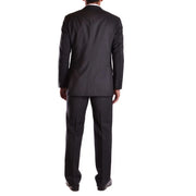 Costume Burberry pour homme en laine noire à fines rayures, au design élégant et ajusté, idéal pour les affaires ou les événements.