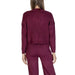 Burgundy ribbed knit sweater and pants set in Purple Women’s Knitwear collection