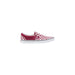 Burgundy and white checkered slip-on shoe displayed in a product named Burgundy White Checkered Slip On Shoe