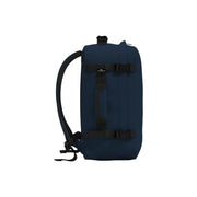 Sac de voyage bleu marine foncé avec sangles et boucles noires, en polyester, pour homme, modèle classique Cabin Zero, 36 l