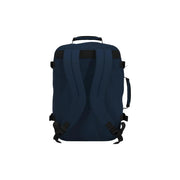 Sac à dos classique Cabin Zero pour homme, bleu marine, en polyester avec bretelles noires et un top poignée, capacité de 36 litres