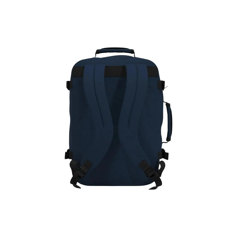 Sac à dos classique Cabin Zero pour homme, bleu marine, en polyester avec bretelles noires et un top poignée, capacité de 36 litres