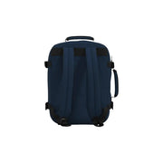Sac à dos CabinZero classique pour homme, bleu marine, bretelles et poignées noires, vue de face