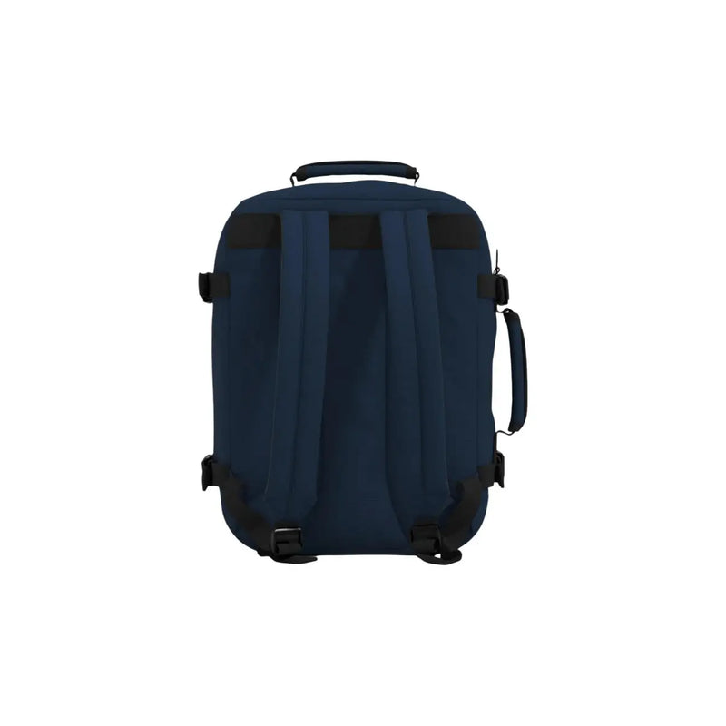 Sac à dos CabinZero classique pour homme, bleu marine, bretelles et poignées noires, vue de face