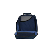 Sac à dos CabinZero classique pour ordinateur portable homme, bleu marine, avec compartiment doublé en filet et finitions noires, vue de face
