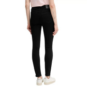 Calvin Klein black cotton high-waisted skinny jeans for women with sleek fit and subtle stitching details