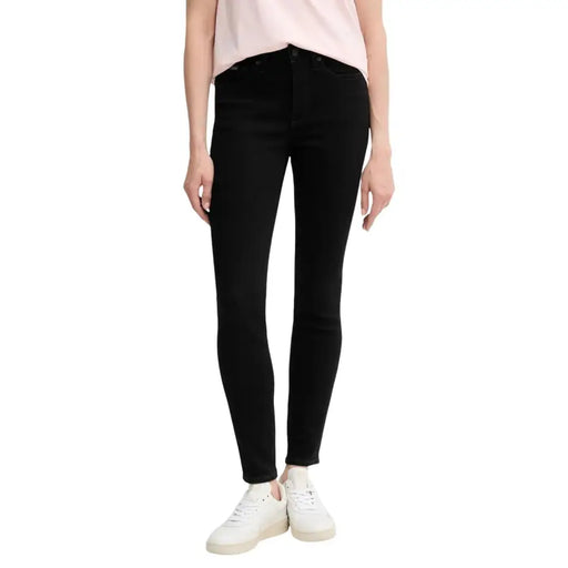 Calvin Klein jean skinny noir taille haute en coton pour femme