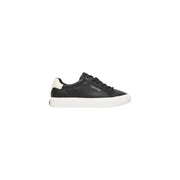 Calvin Klein bas en cuir noirtop baskets sans lacets pour femmes
