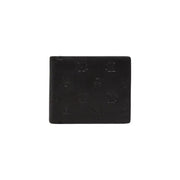 Black leather bi-fold wallet with embossed details from Calvin Klein for men in fall winter collection