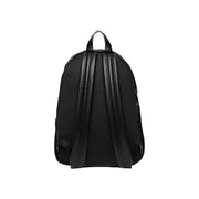 Calvin Klein Sac à dos noir, vue arrière, avec bretelles en cuir et panneau en maille.