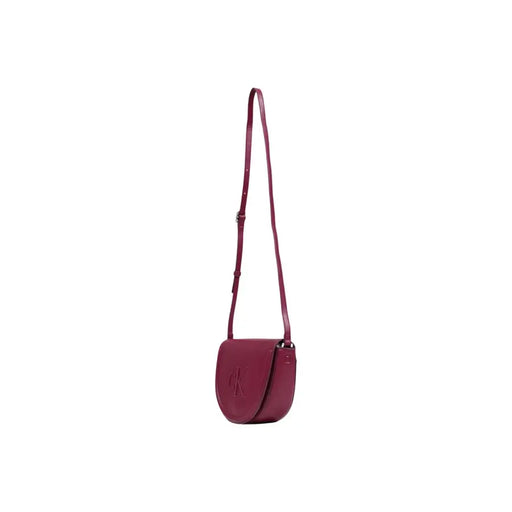 Calvin Klein Sac bandoulière femme en polyuréthane bordeaux avec logo CK
